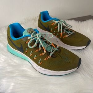 Mens Nike Air zoom Pegasus 33 Athletic Shoes in militia green size 10